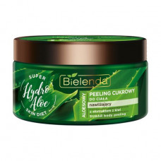 The sugar body scrub of Bielenda Super skin diet Hydro Aloe moistening, Aloe, 350 ml