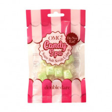 Sugar srub with salt in cubes for a body of Double Dare OMG! Candy Spa Sugar Salt Scrub Cube 05 True Almond, 6 pieces