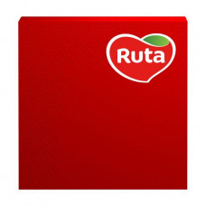 Napkins dining rooms of Ruta 33*33 3-layer red, 20 pieces