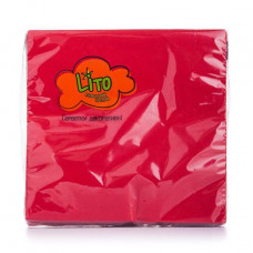 Napkins L_to's dining rooms decor 1, 33*33, 2-layer, red, 20 pieces