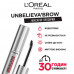 Resistant gel for eyebrows of L'Oreal Paris Unbelieva'Brow 00 of transparent, 4.5 ml