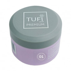 LED gel for nail extension of Tufi Profi Premium Gel 01 Clear, 5 g