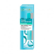Akwa fluid for the person L'Oreal Paris Genius of Moistening, for the normal and mixed skin, with juice of an aloe and hyaluronic acid, 70 ml
