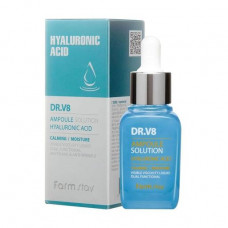 Ampoule serum for the person FarmStay Dr. V8 Ampoule Solution Hyaluronic Acid with hyaluronic acid, 30 ml