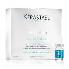 Ampoules for hair of Kerastase Specifique Cure Apaisante for sensitive head skin care, 12 * 6 ml