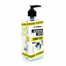 Antiseptics for hands of Mr.Scrubber Family Size (ethyl alcohol of 70%), 400 ml