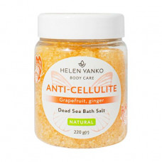 Anti-cellulite salt of the Dead Sea for a bathtub of Helen Yanko Anti-Sellulite Dead Sea Bath Salt with essential oils of ginger and grapefruit, 220 g