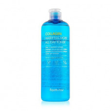 The anti-aging moistening toner for the person FarmStay Collagen Water Full Moist All Day Toner with collagen, 500 ml
