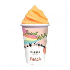 Balm-cream for lips of Parisa Cosmetics Lip Cream Peach LB-07 Ice cream, Peach, 7 g