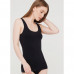 Seamless undershirt female Giulia Tank on wide shoulder straps, Black, 2S