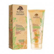 Bessulfatny shampoo conditioner placentary and collagenic BioGold Shampoo & Conditioner Gloss and restoration, for dry, painted and damaged
