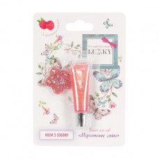 Lukky lip gloss Flickering light, of 5 years, gentle and coral, with aroma of raspberry, 7 ml