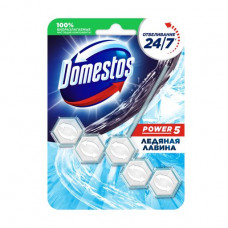 The block for clarification of a toilet bowl of Domestos Power 5 the Ice avalanche, 55 g