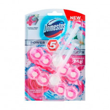 The block for cleaning of a toilet bowl of Domestos Power 5+ double, the Fresh rose and Jasmin, 2*55 g