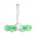 The block for cleaning of a toilet bowl of Domestos Power 5+ threefold, Green tea and freshness of a lemon, 3*55 g