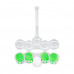 The block for cleaning of a toilet bowl of Domestos Power 5+ threefold, Green tea and freshness of a lemon, 3*55 g