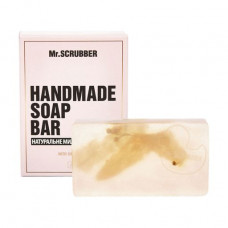 Handmade bar soap Mr.Scrubber Lime color in a gift box, 100 g