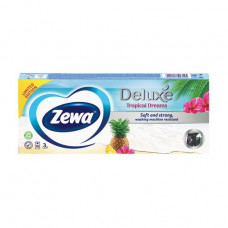 Paper nasal kerchiefs of Zewa Deluxe Original, 3-layer, 10*10 pieces