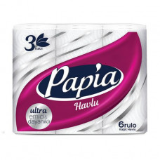 3-layer Papia paper towels, 85 separations, 6 pieces