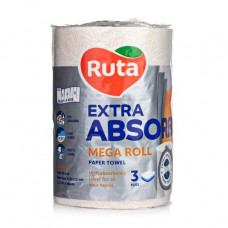 3-puff Ruta Selecta Extra Absorb Mega Roll paper towels, 175 separations, 1 piece