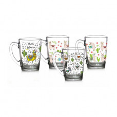 Cup glass the Cappuccino with Lam's decor of 300 ml