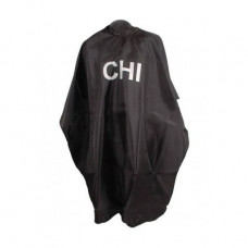 Black hairdresser's cape with the silver CHI logo