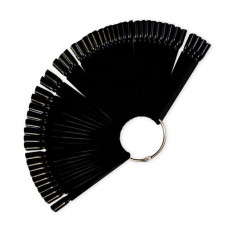 Black tipsa for gel polishes on a ring of Canni, 50 pieces
