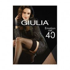 Stockings female Giulia Emotion Net 40 DEN, Nero, size 1/2