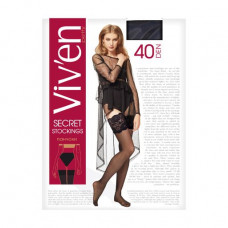 Stockings female Viv'en petty Secret Stockings, 40 DEN, black, size 1/2