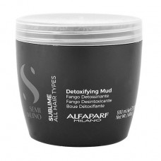 Detox dirt for deep cleansing of hair and head skin of Alfaparf Semi Di Lino Sublime Detoxifying Mud Treatment, 500 ml