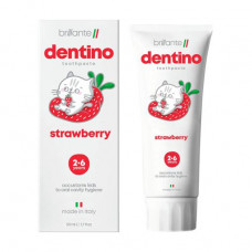 Children's tooth Brillante Dentino Raspberry Junior Toothpaste paste-gel of 6 years, with taste of raspberry, 50 ml