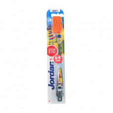 The children's Jordan Step3 toothbrush of 6-9 years soft, with a cap for travel, 1 piece