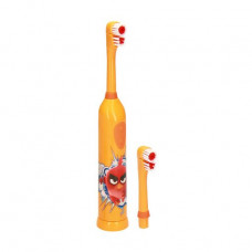 Children's toothbrush rotational Longa Vita Angry Birds + a nozzle, orange, of 3 years