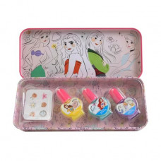 Children's set of nail varnishes in a metal case of Markwins Disney Princess Enchanting Destination since 5 years, 100 g (1580345E)