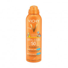 Children's sun-protection waterproof Vichy Ideal Soleil Anti-Sand Mist SPF 50+ spray, Anti-sand, for sensitive skin, 200 ml