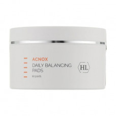 Disks for the person moistened with Holy Land Cosmetics Acnox Daily Balancing Pads lotion, 60 pieces