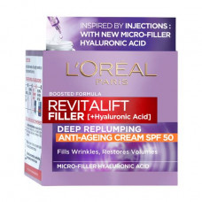 Day cream leaving for the person L'Oreal Paris Revitalift Filler (HA) Deep Replumping Anti-Ageing Cream, SPF 50, 50 of ml