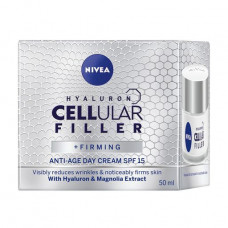 Day cream for face skin of NIVEA Hyaluron Cellular Filler SPF 15 anti-aging against wrinkles, 50 ml