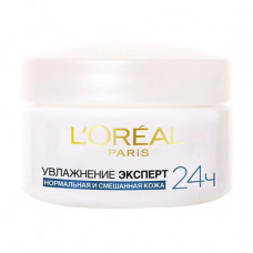 Day cream for the person L'Oreal Paris Moistening the expert, for the normal and combined skin, 50 ml