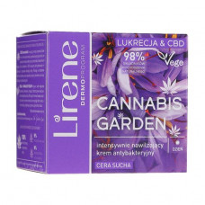 Day cream for the person Lirene Cannabis Garden Lukrecja & CBD intensively moistening antibacterial, for dry skin, 50 ml
