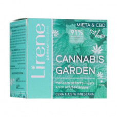 Day cream for the person Lirene Cannabis Garden Mint & CBD of seboreguliruyushchiya matting antibacterial, for the fat and combined skin, 50 ml