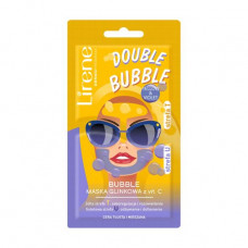 Two-level clay and bubble Lirene Double Bubble face pack with vitamin C, 10 g