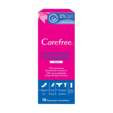 Panty Carefree Cotton Feel Flexiform Fresh sanitary pads, 18 pieces