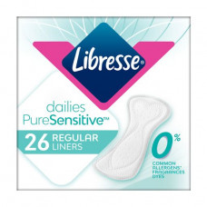 The Libresse Pure Sensitive panty liners for sensitive skin, 26 pieces
