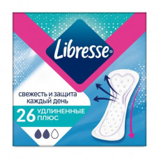 Panty liners the extended Libresse Daily Fresh Long Plus, 26 pieces