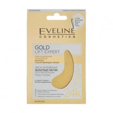 Exclusive gold patches under eyes of Eveline Cosmetics Gold Lift Expert Luxury Anti-Wrinkle Golden Eye Pads against wrinkles, 2 pieces