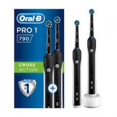 Electric Oral-B Pro 1-790 toothbrushes Black, 2 pieces