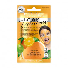 Power biomask with a natural peeling of Eveline Cosmetics Look Delicious Apelsin and lime, 10 ml