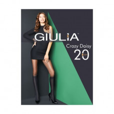 The fantasy women's Giulia Crazy Daisy (2) tights from polyamide, 20 DEN, Nero, size 2
