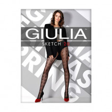 Fantasy women's tights from polyamide with the inscriptions Giulia Sketch 20 DEN (2), Nero, size 4